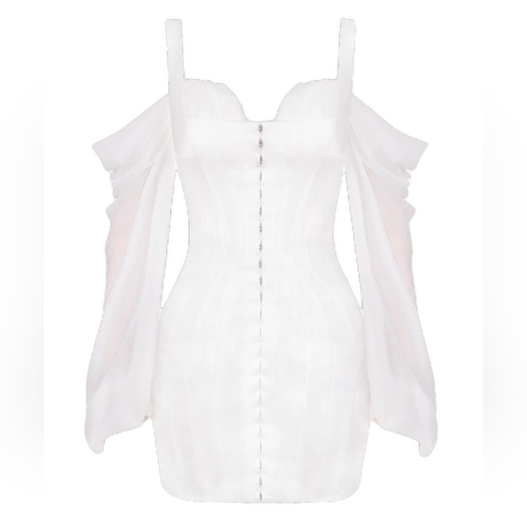 NWT House of CB Eva White Corset Dress - Picture 2 of 2